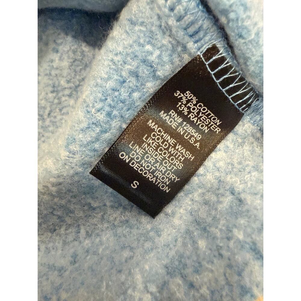 Aviator Nation Blue Crewneck Rainbow Stripe Cropped Sweatshirt Sz S NWT $220 - Picture 12 of 16